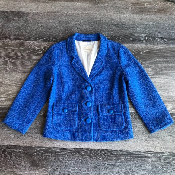 Kate Spade - Blue Tweed Blazer - Size 8 - EUC - Picture 3 of 10